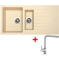 Sinks Perfecto 1000.1 Sahara + Elka - Kitchen Sink and Tap Set