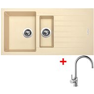 Sinks Perfecto 1000.1 Sahara + Vitalia - Kitchen Sink and Tap Set