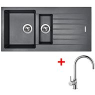 Sinks Perfecto 1000.1 Titanium + Vitalia - Kitchen Sink and Tap Set