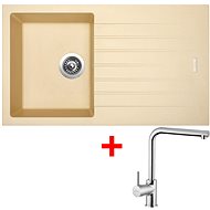 Sinks Perfecto 860 Sahara + Elka - Kitchen Sink and Tap Set