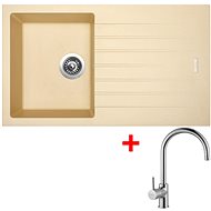 Sinks Perfecto 860 Sahara + Vitalia - Kitchen Sink and Tap Set