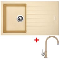 Sinks Perfecto 860 Sahara + Vitalia GR - Kitchen Sink and Tap Set