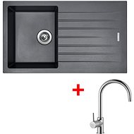Sinks Perfecto 860 Titanium + Vitalia - Kitchen Sink and Tap Set