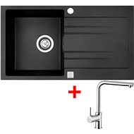 Sinks Rapid 780 Granblack + Elka - Kitchen Sink and Tap Set