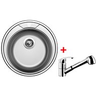 Sinks Round 510 V + Legenda S - Kitchen Sink and Tap Set