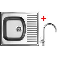 Sinks Short 580 V + Vitalia - Kitchen Sink and Tap Set