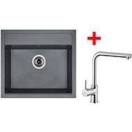 Sinks Solo 560 Titanium + Elka - Kitchen Sink and Tap Set