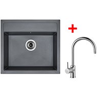Sinks Solo 560 Titanium + Vitalia - Kitchen Sink and Tap Set