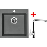 Sinks Viva 455 Titanium + Elka - Kitchen Sink and Tap Set