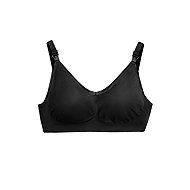 SNUG BUN Nursing Bra, Black M - Nursing Bra