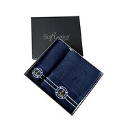 Soft Cotton - Gift set towel and bath towel Marine Man, 2 pcs, dark blue - Towel Set