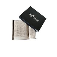 Soft Cotton - Dárková sada ručník a osuška Leaf, 2 ks, béžová - Towel Set