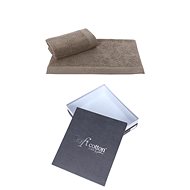 Soft Cotton - Dárková sada ručník a osuška Leaf, 2 ks, hnědá - Towel Set
