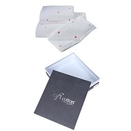 Soft Cotton - Gift pack of Micro Love towels and bath towels, 3 pcs, white and pink hearts - Towel Set