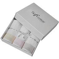 Soft Cotton gift set of towels Mollis, 3 pcs, white - Towel Set