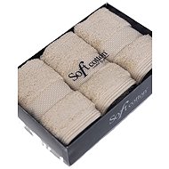 Soft Cotton Deluxe Small Modal Towel Gift Set, 3 pcs, beige - Towel Set