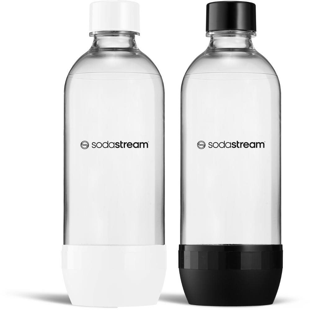 SODASTREAM Jet bottle 2 × 1 l Black White for dishwasher - SodaStream Bottle 