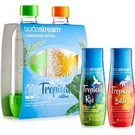 SodaStream Bottles Tropical Island Edition 2pcs + Flavours Pineapple-Coconut and Mango-Coconut - Set