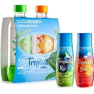 SodaStream Fľaše Tropical Edition 2 ks Prales + Príchute Ananás-Kokos a Mango-Kokos - Sada