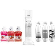 SodaStream Gaia White + Bottle TriPack + MALINA, BERRY, GARDEN FRUIT - Kit