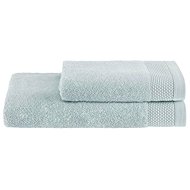 Soft Cotton Bamboo Towel and bath towel set 2 pcs, mint - Towel Set