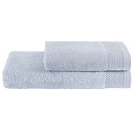 Soft Cotton Bamboo Towel and bath towel set 2 pcs, light blue - Towel Set