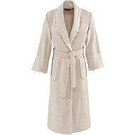 Soft Cotton Maya Ladies robe in gift box, light beige, S - Bathrobe