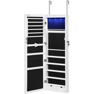 Songmics Wade Hanging jewellery box, white/black - Jewellery Box