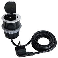 Solight 1z + USB-C 20 W PD built-in, 2 m, silver - Socket