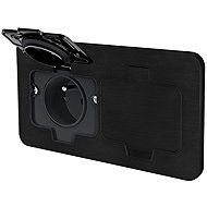 Solight recessed floor socket, IP55, matt black, rectangular cap - Socket