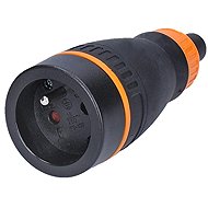 Solight Wet socket, direct, IP40, black/orange - Socket