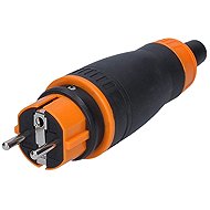 Solight Wet plug, straight, IP44, black/orange - Plug