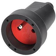 Solight Cable socket, straight, IP20, black - Socket