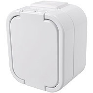 Solight Wet socket with lid, white - Socket