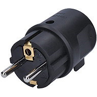 Solight Cable rubber plug for damp, angled 220 V / 16 A / IP44, black - Plug