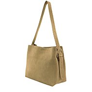 Solier Leather suede handbag FL38 beige - Handbag