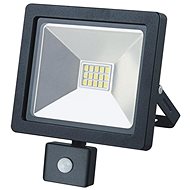 LED outdoor reflector SLIM, 10W, 700lm, 3000K, with sensor, black - LED Reflector