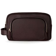 Solier SK04 men's leather travel bag dark brown - Make-up Bag