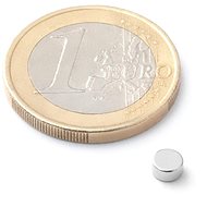 SOLLAU neodymium thick cylinder D 4×2 mm - pack of 50 pcs - Magnet