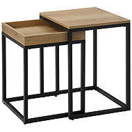 Vasagle Double, brown/black, 2 pcs - Side Table