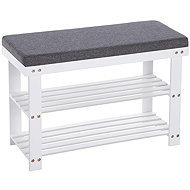 Songmics Petite Malo Shoe rack with bench white - Shoe Rack