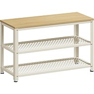 Songmics Vasagle Leggy Boot white/beige - Shoe Rack