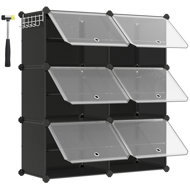 Songmics Remy Black modular plastic shoe rack - Shoe Rack