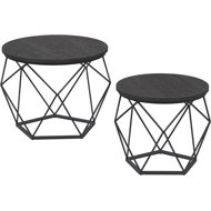 Houseland Set of 2 storage tables Vasagle Elezi, black - Side Table