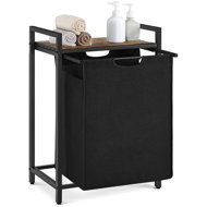 Vasagle Laundry basket 65 l industrial black metal, 50 × 33 × 72 cm - Laundry Basket
