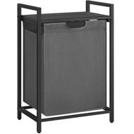 Vasagle Laundry basket 65 l industrial grey metal, 50 × 33 × 72 cm - Laundry Basket