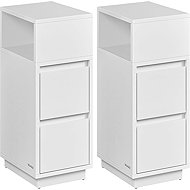 Songmics Vasagle Vernon Set of 2 bedside tables, white - Night Stand