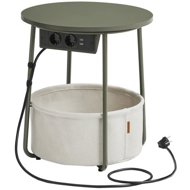 Songmics Vasagle Moris Folding table with drawer cream-green - Side Table