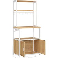 Songmics Vasagle Nori Kitchen shelf with drawer 60 cm, white/brown - Shelving Unit