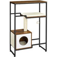 Songmics Vasagle Tecca Police with cat scratching post brown - Cat Scratcher